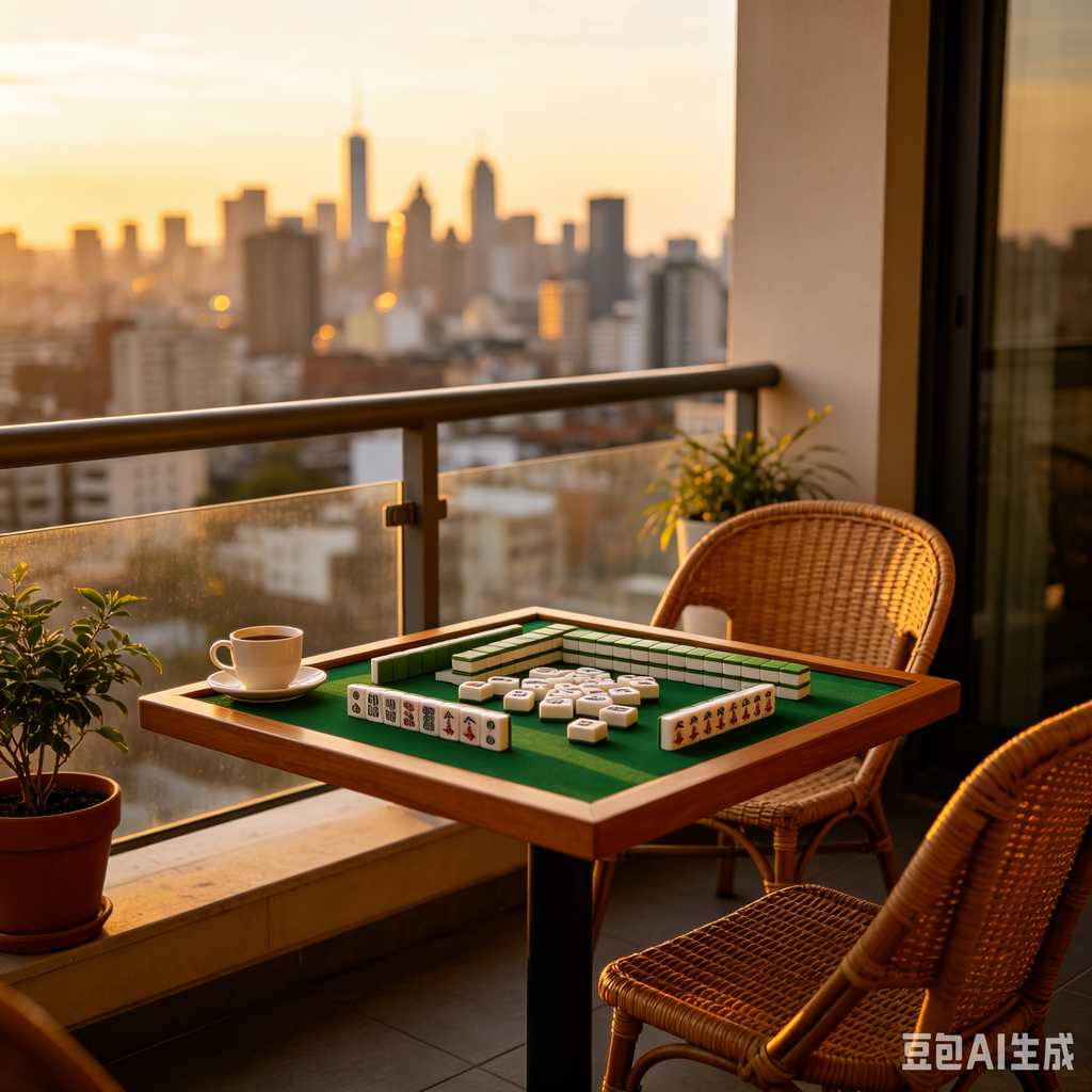minimal text mahjong set